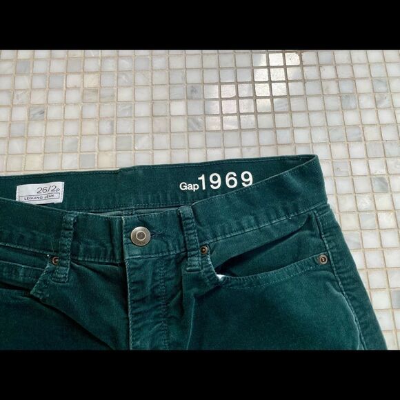 Gap Emerald Green Corduroy Legging Jeans - Picture 2 of 9